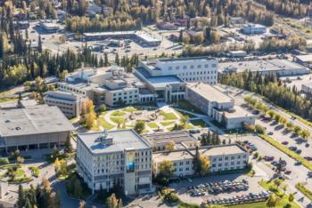 aerial view of a campus during the day