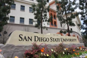 entrance sign to san diego state university