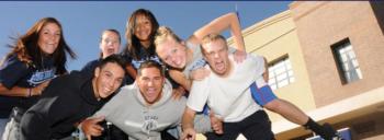 group of smiling students