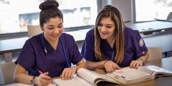 nursing students studying together