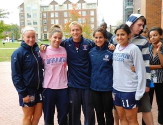 group of students and faculty in athletic wear