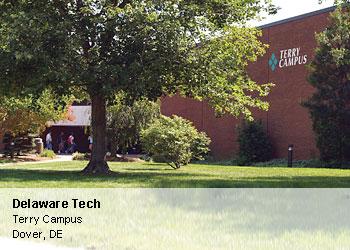 Delaware Tech Terry Campus building with lawn