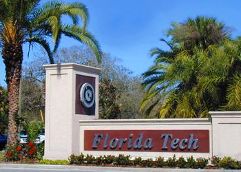 entrance sign with 'florida tech'