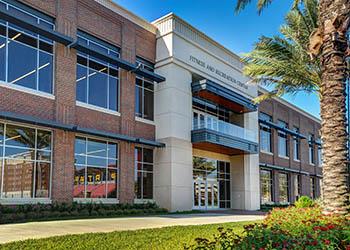 exterior of a modern fitness center building