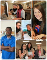 collage of students engaged in different activities