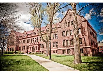 castle-like brick campus building