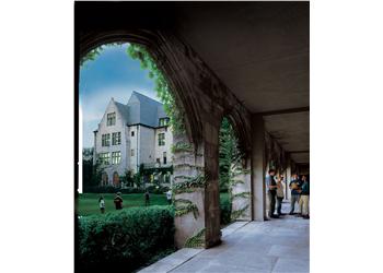 ivy-covered archway on campus