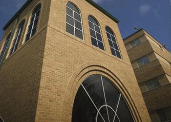 architectural detail of brick building