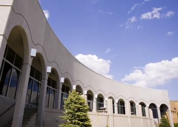 modern building facade with curved arches