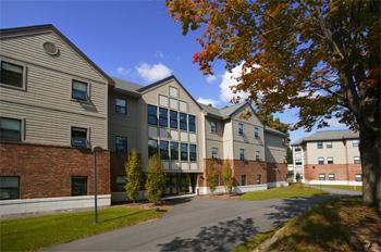 exterior of residential college buildings