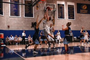 basketball game in progress in a gym