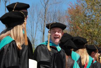 faculty in regalia at graduation