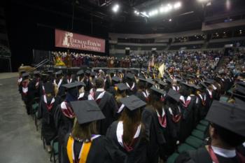 wide view of commencement ceremony at 'thomas edison state university'