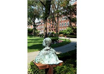 sculpture in university courtyard