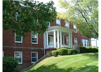 classic brick building with columns