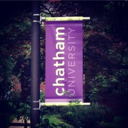 banner with 'chatham university'