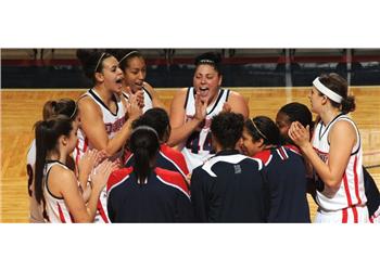 basketball team huddle during a game