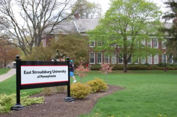 sign with 'east stroudsburg university of pennsylvania'