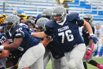 football players in action during a game