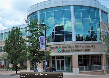 health sciences center building fa&#231;ade