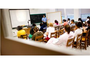 classroom with students and instructor