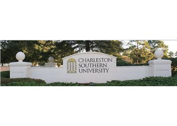 entrance sign reading 'charleston southern university'