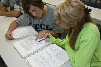 students focused on studying in a class