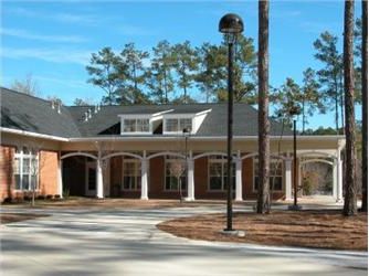 brick building with arched entrance