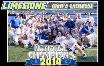 limestone men's lacrosse national champions group photo