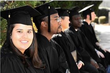 graduates seated in a row