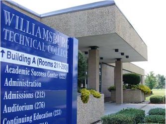 williamsburg technical college entrance sign