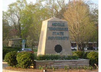 monument with 'middle tennessee state university' text