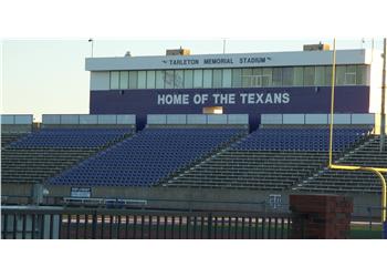 view of stadium seating and field goal post