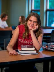 Student at Library