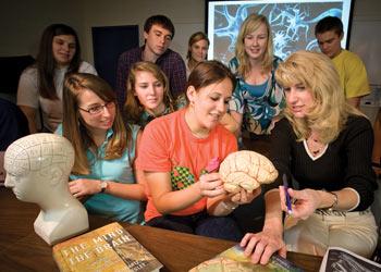 students in a neuroscience class