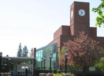 campus building with clock tower