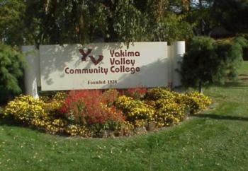 'Yakima Valley Community College' sign