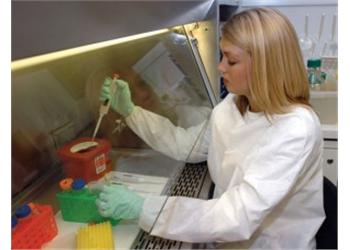 student conducting research in a lab