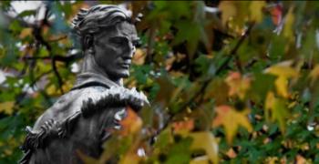 close-up of a bronze statue