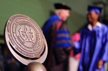 graduation seal and students