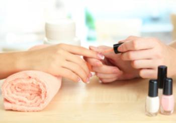 manicure process close-up