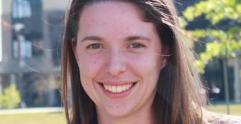 close-up of smiling female student