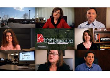 collage of staff with 'bridgemont' logo