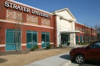 exterior of 'strayer university' campus