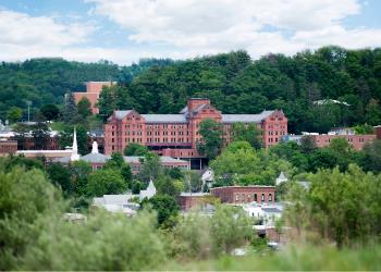 scenic view of campus with greenery